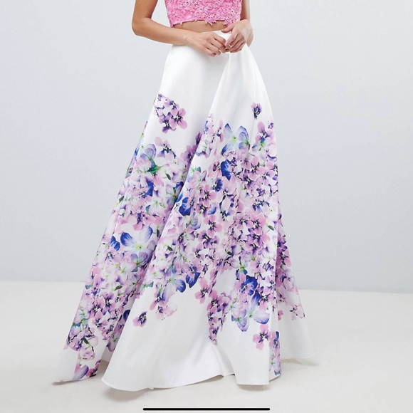 Floral Skirt Prom Dress by Forever Unique (2 piece) BEAUTIFUL! - Picture 3 of 7